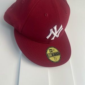 New Era NY New York Fitted Cap Hat Baseball 7 5/8